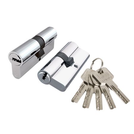 Цилиндр Punto Z300 70 35х35 мм ключ/ключ хром