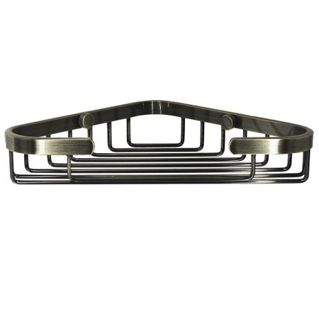 Полка для ванной WasserKraft угловая 203х35х130 мм металл светлая бронза (K-733LB)