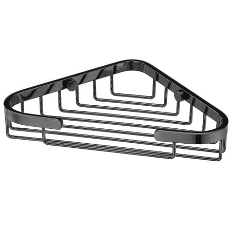 Полка для ванной WasserKraft угловая 203х35х130 мм металл черная (K-733PB)