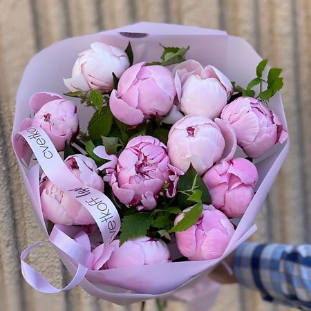 Букет живых цветов CVETKOFF LUX Пионы розовые искусственные пионы wqnjin шелк 1 букет 45 см