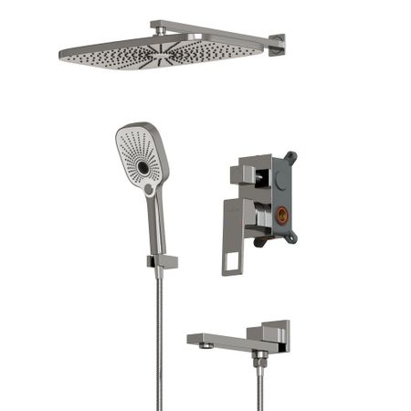Душевая система Mixline Pure встраиваемая с верхним душем с лейкой со смесителем хром (554236)