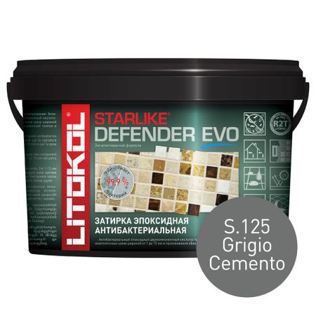 Затирка эпоксидная Litokol Starlike Defender Evo s.125 серый цемент 1 кг борис васильевич болотов здоровье человека в нездоровом мире 2 е изд