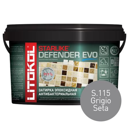 Затирка эпоксидная Litokol Starlike Defender Evo s.115 серый шелк 1 кг борис васильевич болотов здоровье человека в нездоровом мире 2 е изд