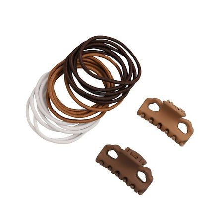 Набор резинок для волос KOSMOSHTUCHKI Набор 2 краба + 18 резинок мини фигурка краба из латуни