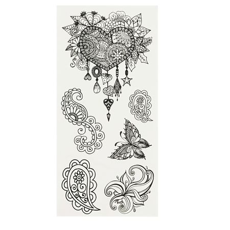 Тату MESHU Временные тату 6 штук кабошоны из смолы ywbeads из 20 штук