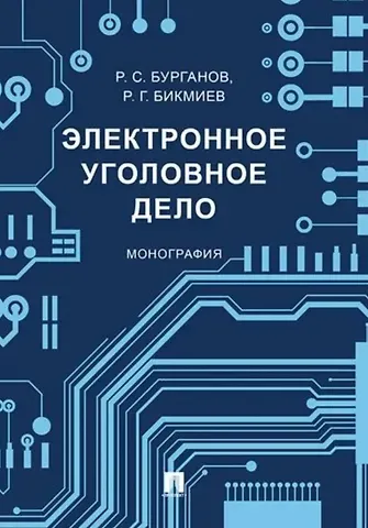 Рамис Салихутдинович Бурганов, Рамиль Гаптерауефович Бикмиев Электронное уголовное дело. Монография