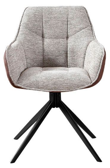 Стул Твист поворотно-возвратный механизм 180С (AVR) бежево-коричневый, 59х59х84 см