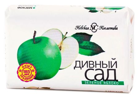 Мыло туалетное Невская косметика Дивный сад с яблоком, 90 г для мыловарения три совы кошечка 1 мыло с картинкой