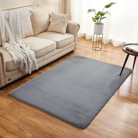 Ковер полиэстер Bingo 120x180 см цвет серый пушистый декоративный ковёр alfombra