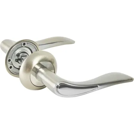 Дверные ручки Punto Salsa без запирания цвет матовый никель/хром