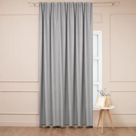 Штора на ленте димаут 200x295 см цвет серый