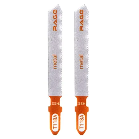 Пилка для электролобзика по стали Rage T118A чистый рез, 2 шт.