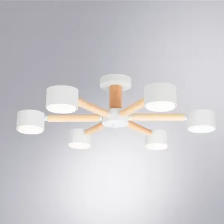 Люстра потолочная Tenda 6 ламп 15 м² цвет белый металлическая трубка для ламп 11 5 мм