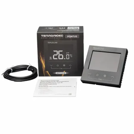 Терморегулятор для теплого пола Теплолюкс Pontus сенсорный цвет черный