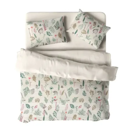 Комплект постельного белья Волшебная ночь Эко Herbarium евро хлопок бежевый