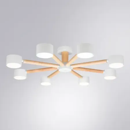 Люстра потолочная Tenda 8 ламп 20 м² цвет белый металлическая трубка для ламп 11 5 мм