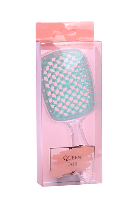 Расческа Queen fair массажная вентилируемая 20,5х8,5 см цвет МИКС/прозрачный