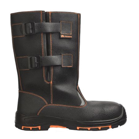 Сапоги рабочие кожаные с защитным композитным носком размер 42 черные Prosafe (8743РКВНМ-2)