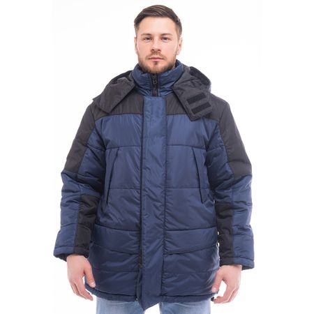 Куртка рабочая мужская утепленная Спрут Сити 56-58 рост 182-188 см темно-синяя/черная