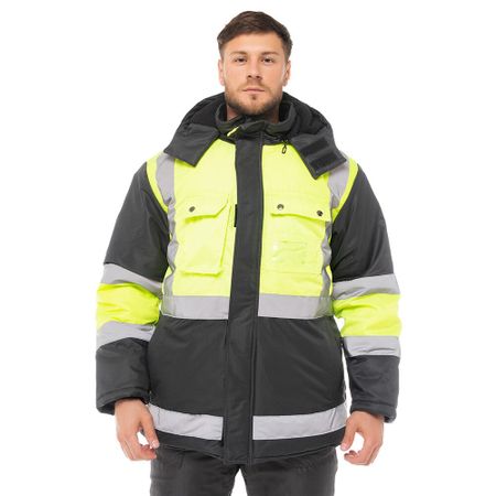 Куртка рабочая мужская утепленная Спрут ИТР 48-50 рост 170-176 см серая/лимонная