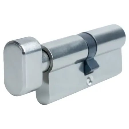 Цилиндр EDS-CYL 40x40 мм ключ/вертушка цвет никель