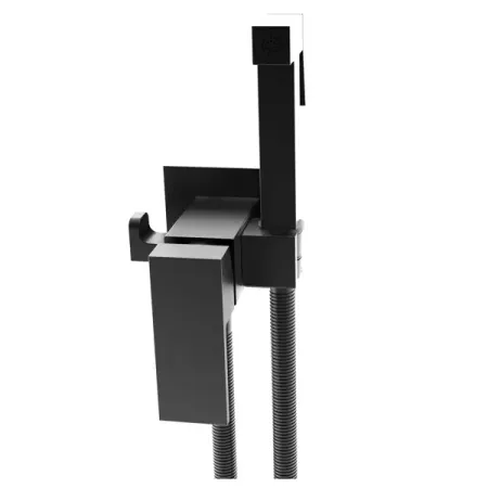 Гигиенический душ KONSENSA Прато скрытый монтаж со смесителем цвет черный матовый