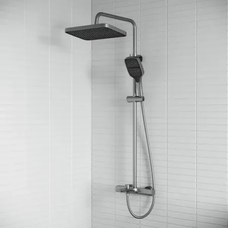 Душевая система Iddis Lahta LAHGMTHi06 с термостатом 3 режима цвет графит матовый