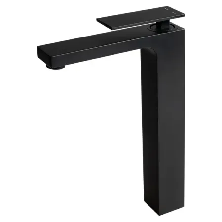 Смеситель для раковины KONSENSA Прато однорычажный на столешницу цвет черный матовый
