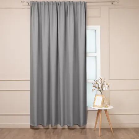 Штора на ленте димаут 200x280 см цвет серый