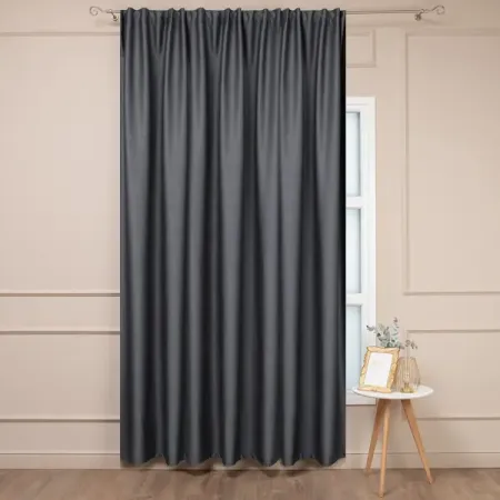 Штора на ленте 200x280 см эко твид цвет серый