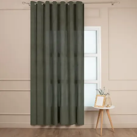 Штора на люверсах 200x280 см цвет зеленый