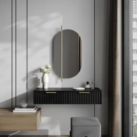 Декоративное зеркало Туберо овальное 45x80 см без рамы