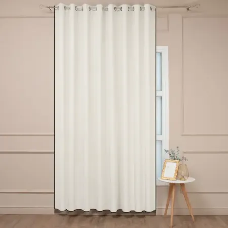 Штора на люверсах 200x280 см цвет молочный