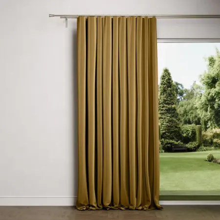 Штора на ленте Miamoza Silky 200x280 см цвет охра