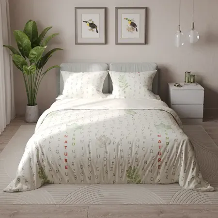 Комплект постельного белья Волшебная ночь Эко Romance евро хлопок бежевый наволочка 50x70 см наволочки для подушек лен хлопок мультяшный принт