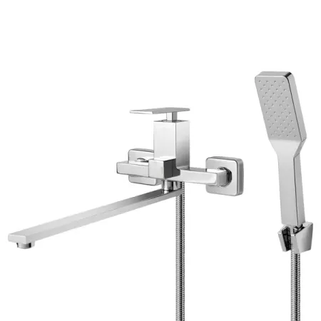 Смеситель для ванны KONSENSA Прато однорычажный универсальный с лейкой и шлангом цвет хром