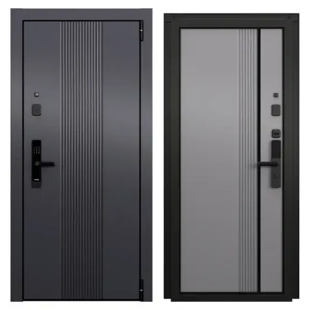 Входная дверь металлическая Протон Лайн 95x205 см правая гриджио