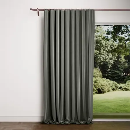 Штора на ленте Miamoza Дионис 200x280 см цвет серо-бежевый