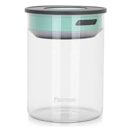 Банка Fissman для сыпучих продуктов стеклянная 600 мл