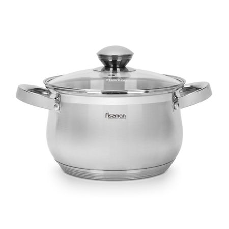 Кастрюля Fissman Felina с крышкой, нержавеющая сталь 18 см, 2,9 л