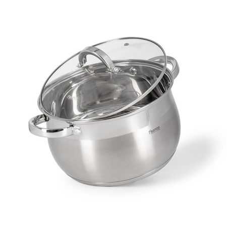 Кастрюля Fissman Felina с крышкой, нержавеющая сталь 24 см, 6,5 л