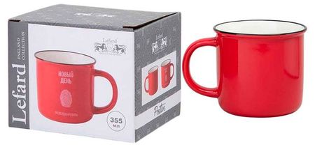 Кружка Lefard Positive Новый день красная, 355 мл