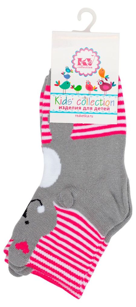 Носки детские Красная Ветка с 3D рисунком розовые, р. 16-18