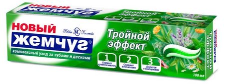 Зубная паста Новый Жемчуг Тройной эффект, 100 мл