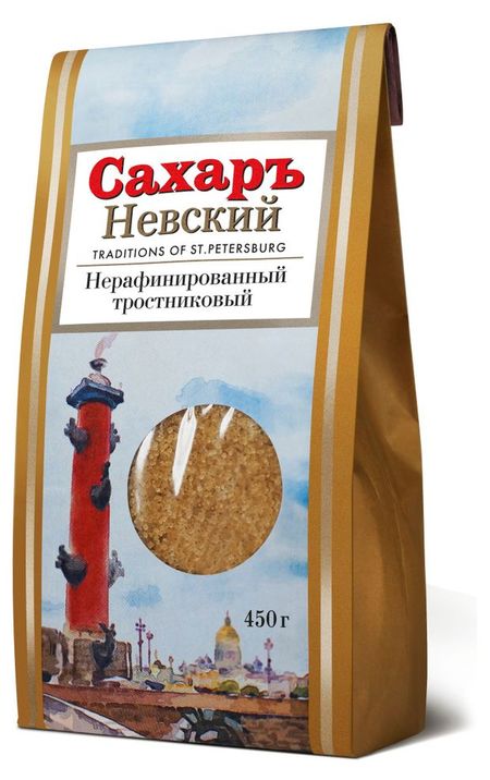 Сахар тростниковый Невский кристаллический, 450 г
