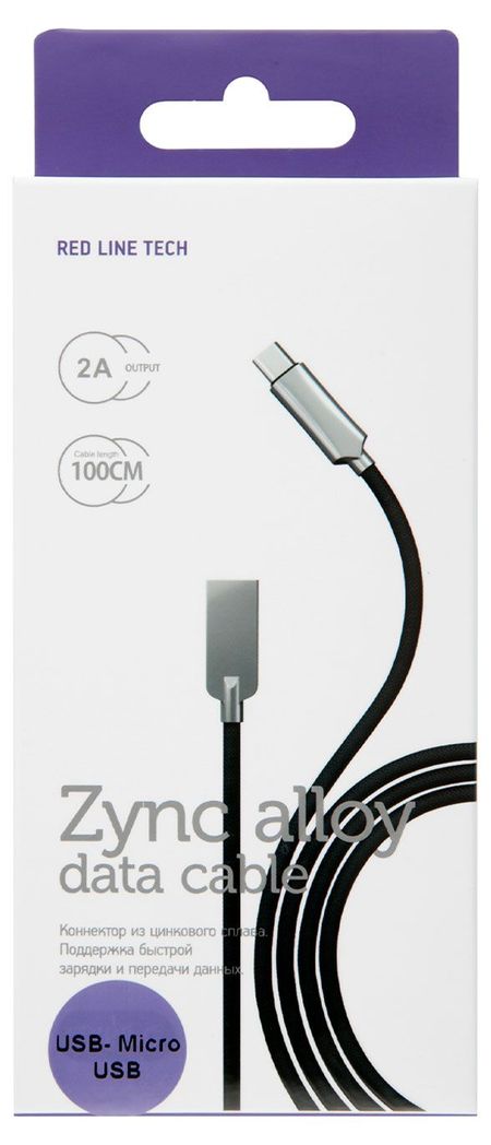 Кабель Red Line USB-Micro 1 м 2А черный джим лемер нечеткое сопоставление данных в sql