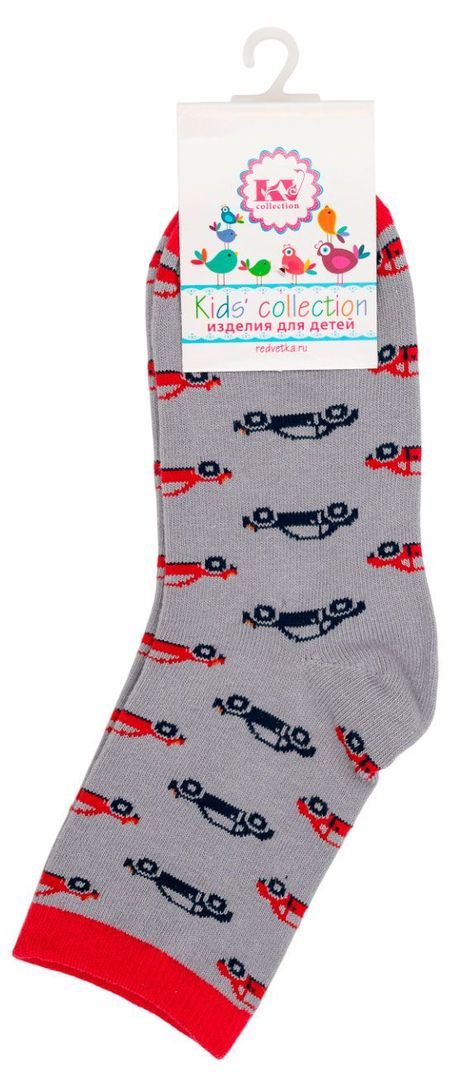 Носки детские Красная Ветка с машинами красные, р. 16-18
