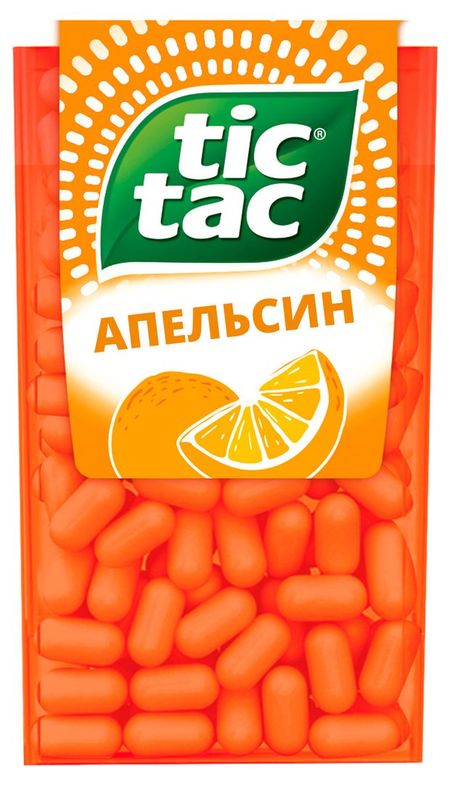 Драже Tic Tac со вкусом апельсина Ирландия, 49 г