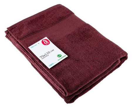 Полотенце Actuel махровое коричневое банное, 70х130 см