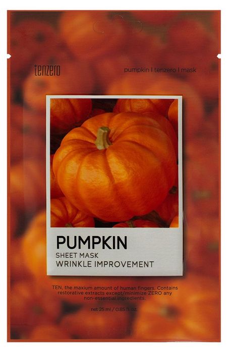Маска тканевая для лица Tenzero с экстрактом тыквы, 25 мл
